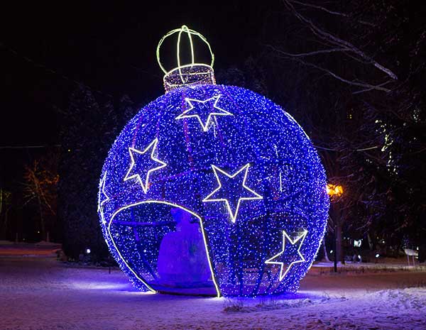 Новогодний декор в Магадане